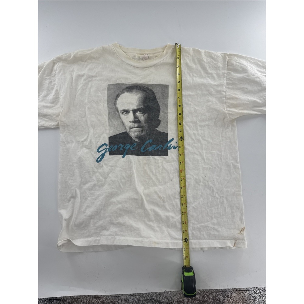 Vintage George Carlin Brain Damage T Shirt Size XL Comedy Graphic Tee Distressed - Picture 10 of 10